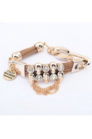 Women's European Style Exaggerated Fashion Punk Skull Bracelet