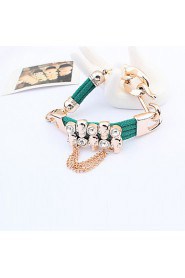 Women's European Style Exaggerated Fashion Punk Skull Bracelet