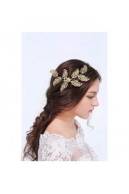 Women's Gold / Alloy Headpiece-Wedding / Special Occasion / Casual Hair Clip 1 Piece Clear Round