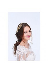 Women's Gold / Alloy Headpiece-Wedding / Special Occasion / Casual Hair Clip 1 Piece Clear Round