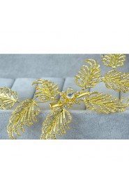 Women's Gold / Alloy Headpiece-Wedding / Special Occasion / Casual Hair Clip 1 Piece Clear Round