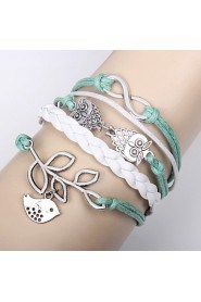 Unisex Chain Bracelet Silver / Alloy / Leather / Rope Non Stone