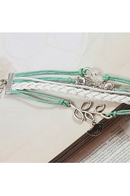 Unisex Chain Bracelet Silver / Alloy / Leather / Rope Non Stone