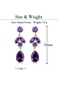 Drop Earrings Couples'/Kid's/Women's Cubic Zirconia Earring Cubic Zirconia