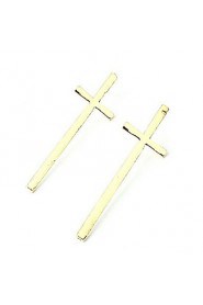 Korean Fashion Earrings Exaggerated Cross Tricolor