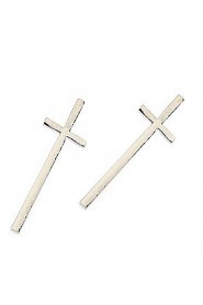 Korean Fashion Earrings Exaggerated Cross Tricolor