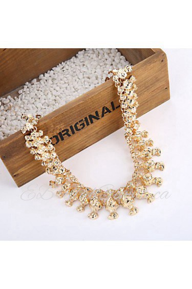 New Vintage Chunky Gold Plated Alloy Necklace Women Gold Chain Necklace