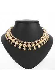 New Vintage Chunky Gold Plated Alloy Necklace Women Gold Chain Necklace