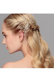 Women's Pearl Headpiece-Wedding / Special Occasion / Casual / Office & Career / Outdoor Hair Pin 1 Piece Silver Round