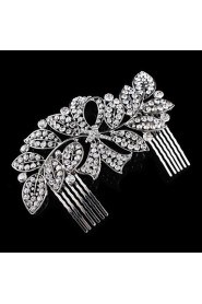 Hairpin Peral Comb for Women Rhinestone Crystals Wedding Hair Accessories Party Wedding Bridal Jewelry
