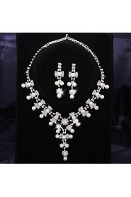 Elegant Alloy With Rhinestone Ladies' Jewelry Sets