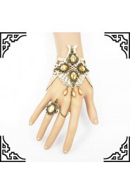 Gothic Retro Court Coffee Golden Bronze Bracelet & Ring