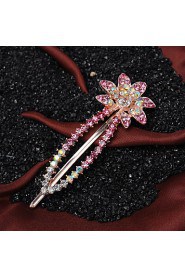 Women's Rhinestone/Alloy Headpiece - Casual Flower Hair Pin 1 Piece