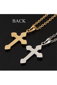 Vintage Crucifix Cro Necklace 2 Colors Platinum /18K Real Gold Plated Pendant for Women Girls