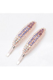 Women's Rhinestone/Alloy Headpiece - Special Occasion/Casual Sweet Hair Pin 2 Pieces