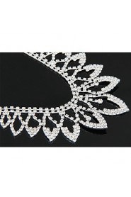 Women's Shiny Luxury Rhinestone Bridal Sets Bridal Accessories Necklace Earrings Set Wedding Party Gift