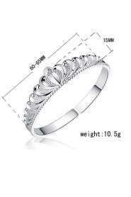 Fashion Sterling Silver Plated Bangle Women's Bracelet