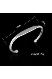 Fashion Sterling Silver Plated Wave Bangle Women's Bracelet