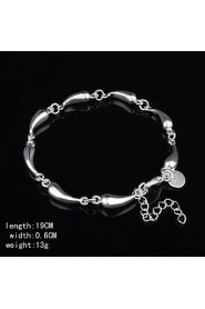 Fashion Sterling Waterdrop Silver Women's Bracelet