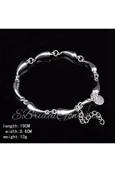 Fashion Sterling Waterdrop Silver Women's Bracelet