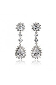 Drop Earrings Women's Vermeil/Brass Earring Cubic Zirconia