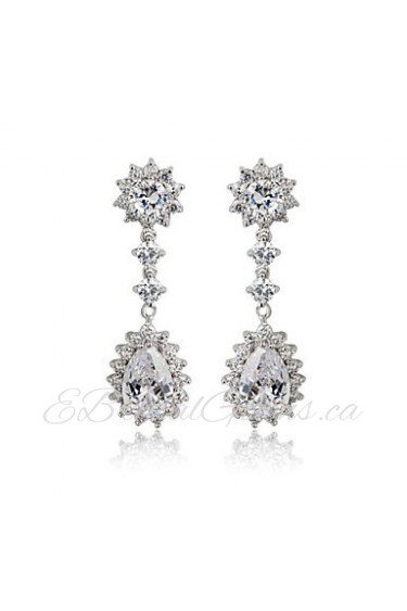 Drop Earrings Women's Vermeil/Brass Earring Cubic Zirconia