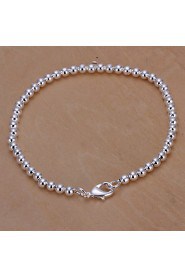 Siver Plated Round Copper Chain Bracelet