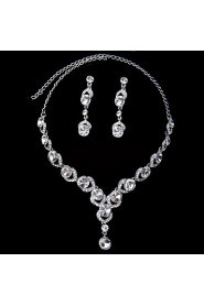 Jewelry Set Women's Anniversary / Wedding / Engagement / Birthday / Gift / Party / Special Occasion Jewelry Sets Alloy Rhinestone