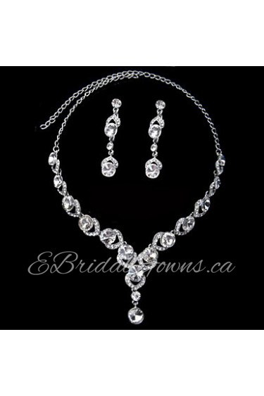 Jewelry Set Women's Anniversary / Wedding / Engagement / Birthday / Gift / Party / Special Occasion Jewelry Sets Alloy Rhinestone