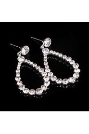 Luxurious Crystal Gender Silver Category With Gemstone For Women Wedding Party Earring