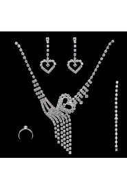 Jewelry Set Women's Anniversary / Wedding / Engagement / Gift / Party / Special Occasion Jewelry Sets Alloy / Rhinestone Rhinestone