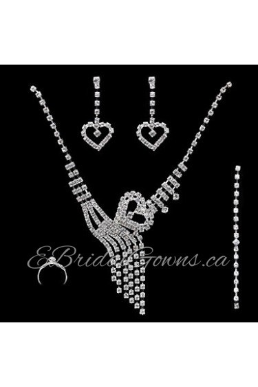 Jewelry Set Women's Anniversary / Wedding / Engagement / Gift / Party / Special Occasion Jewelry Sets Alloy / Rhinestone Rhinestone