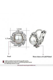 Hoop Earrings Women's Alloy Earring Imitation Pearl