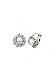 Hoop Earrings Women's Alloy Earring Imitation Pearl