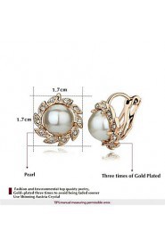 Hoop Earrings Women's Alloy Earring Imitation Pearl