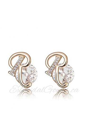 Stud Earrings Women's Alloy Earring Crystal