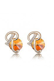 Stud Earrings Women's Alloy Earring Crystal