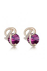 Stud Earrings Women's Alloy Earring Crystal