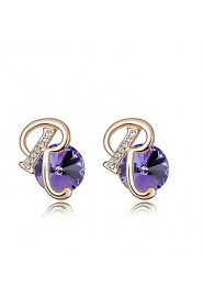 Stud Earrings Women's Alloy Earring Crystal