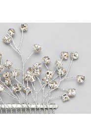 Women's / Flower Girl's Rhinestone / Alloy Headpiece-Wedding / Special Occasion Hair Combs 1 Piece White Round