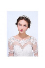 Women's Sterling Silver / Alloy Headpiece-Wedding / Special Occasion / Casual Tiaras 1 Piece Clear Round