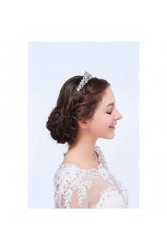 Women's Sterling Silver / Alloy Headpiece-Wedding / Special Occasion / Casual Tiaras 1 Piece Clear Round