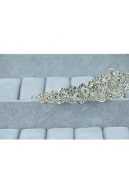 Women's Sterling Silver / Alloy Headpiece-Wedding / Special Occasion / Casual Tiaras 1 Piece Clear Round