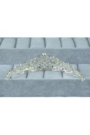 Women's Sterling Silver / Alloy Headpiece-Wedding / Special Occasion / Casual Tiaras 1 Piece Clear Round