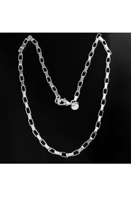 Brand Design Fashion Brass Silver Plated Women's Necklace