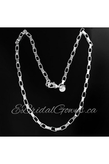 Brand Design Fashion Brass Silver Plated Women's Necklace