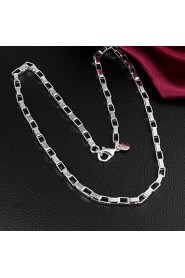 Brand Design Fashion Brass Silver Plated Women's Necklace