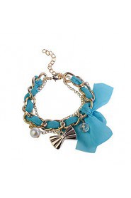 Chiffon Chain Bowknot Pendant Bracelet