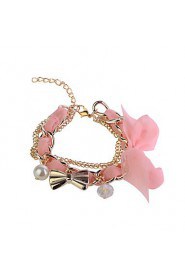 Chiffon Chain Bowknot Pendant Bracelet