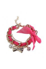 Chiffon Chain Bowknot Pendant Bracelet